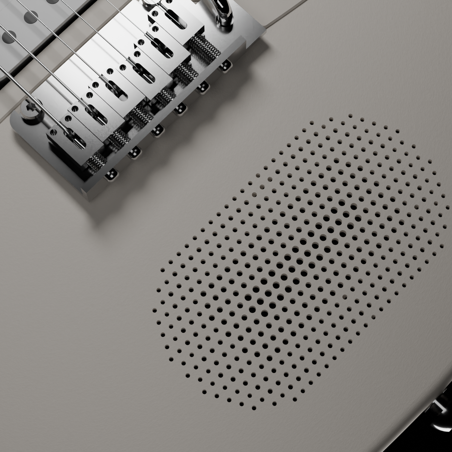 The 15w built-in speaker on the body of the Enya Inspire electric guitar.