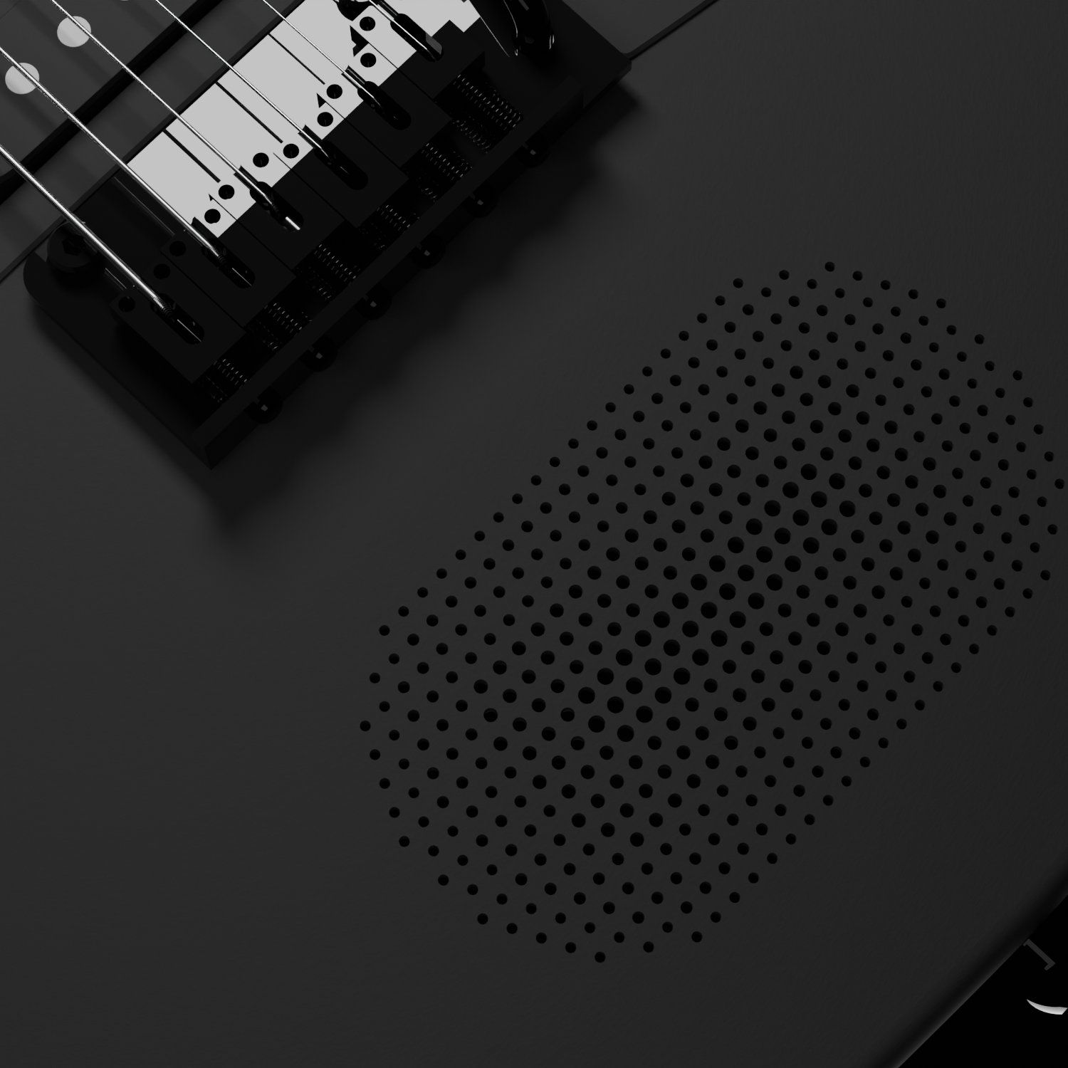 The 15w built-in speaker on the body of the Enya Inspire electric guitar.