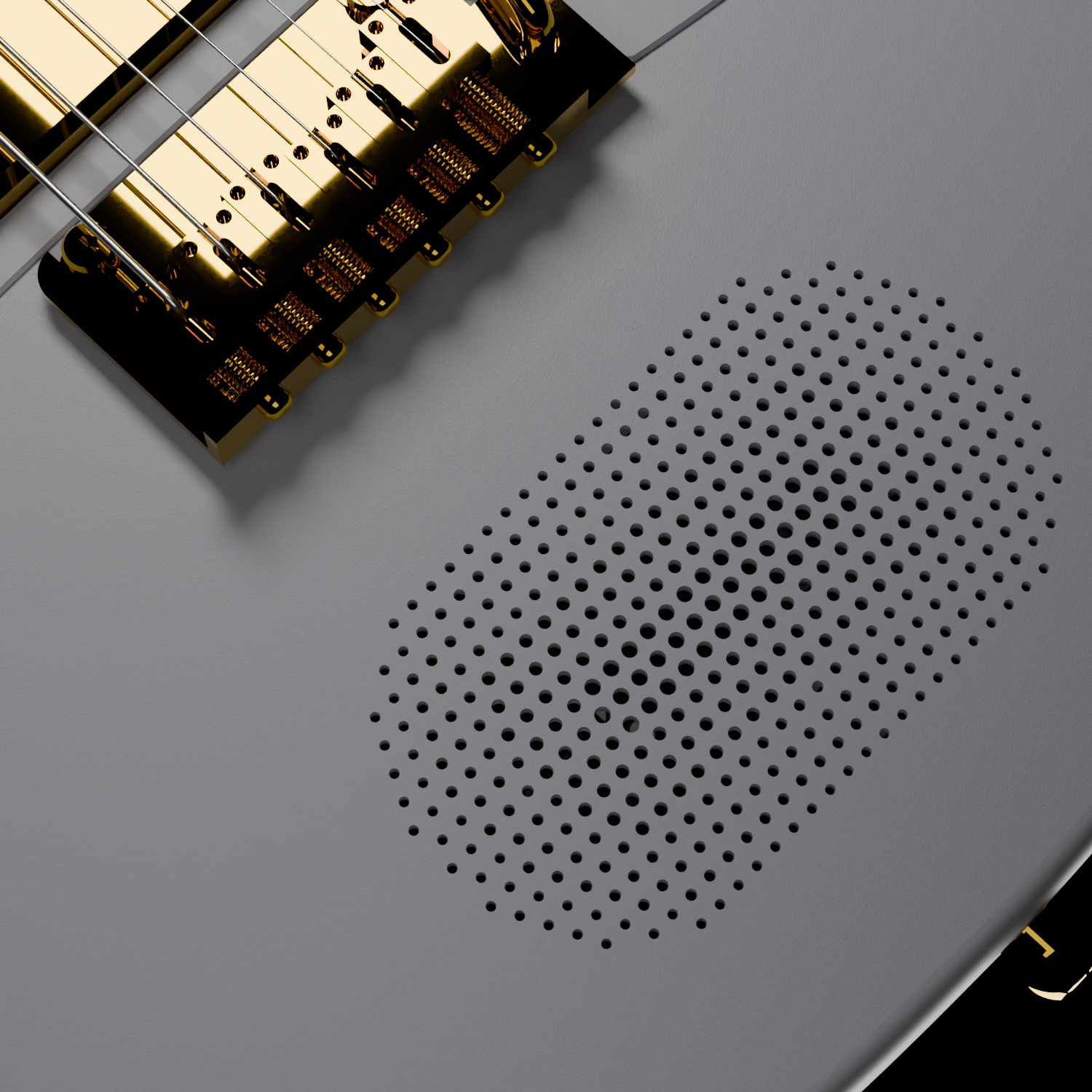 The 15w built-in speaker on the body of the Enya Inspire electric guitar.