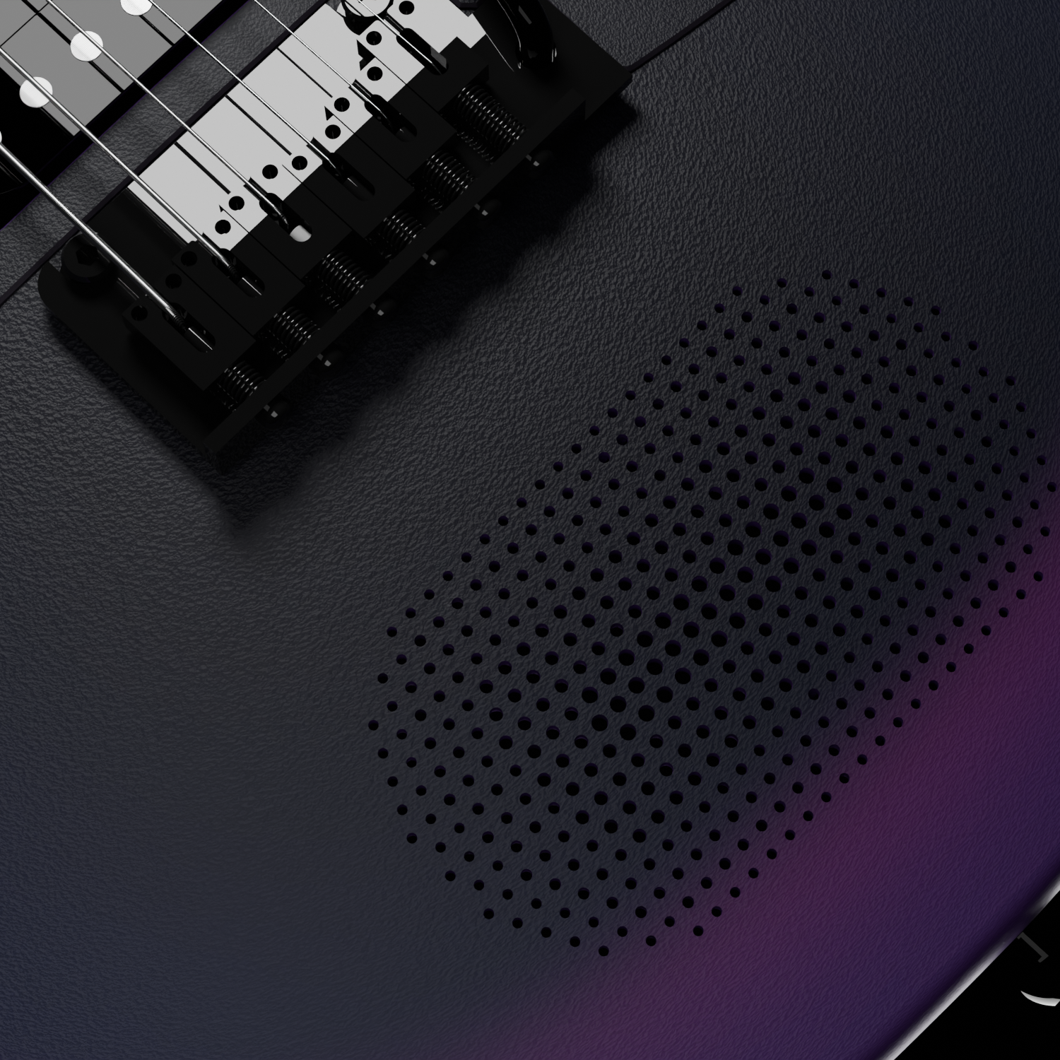 The 15w built-in speaker on the body of the Enya Inspire electric guitar.