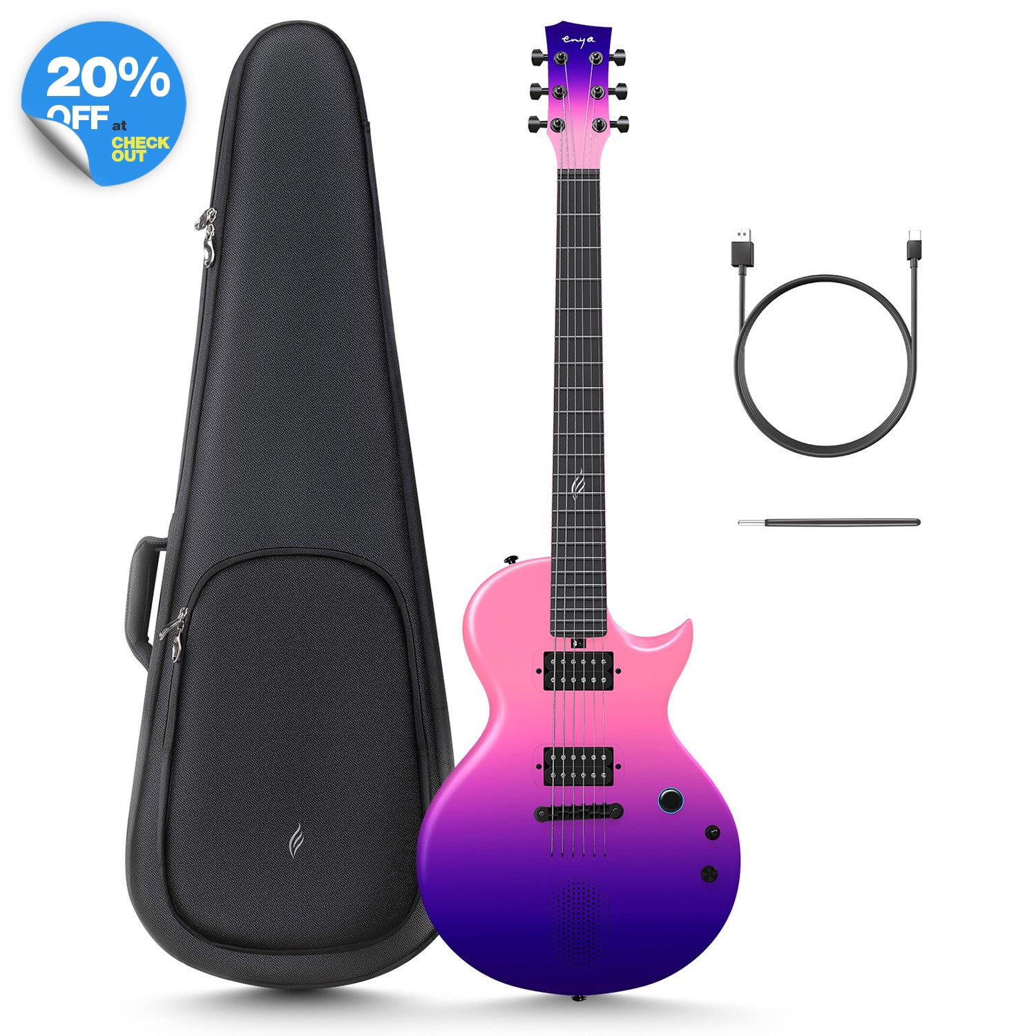 Nova Go Sonic : Carbon Fiber Smart Electric Guitar