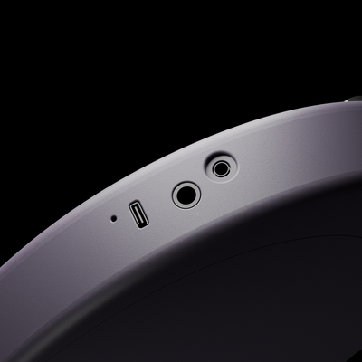 Enya Inspire's output panel: 6.35mm instrument jack, 3.5mm headphone jack, and USB-C port.