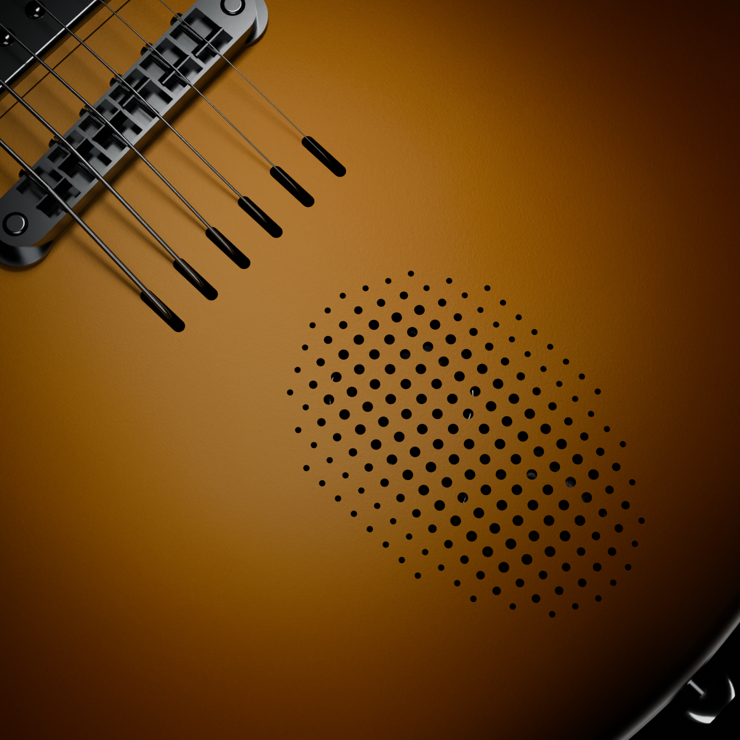 The 12w built-in speaker on the body of the Enya Sonic JT electric guitar.