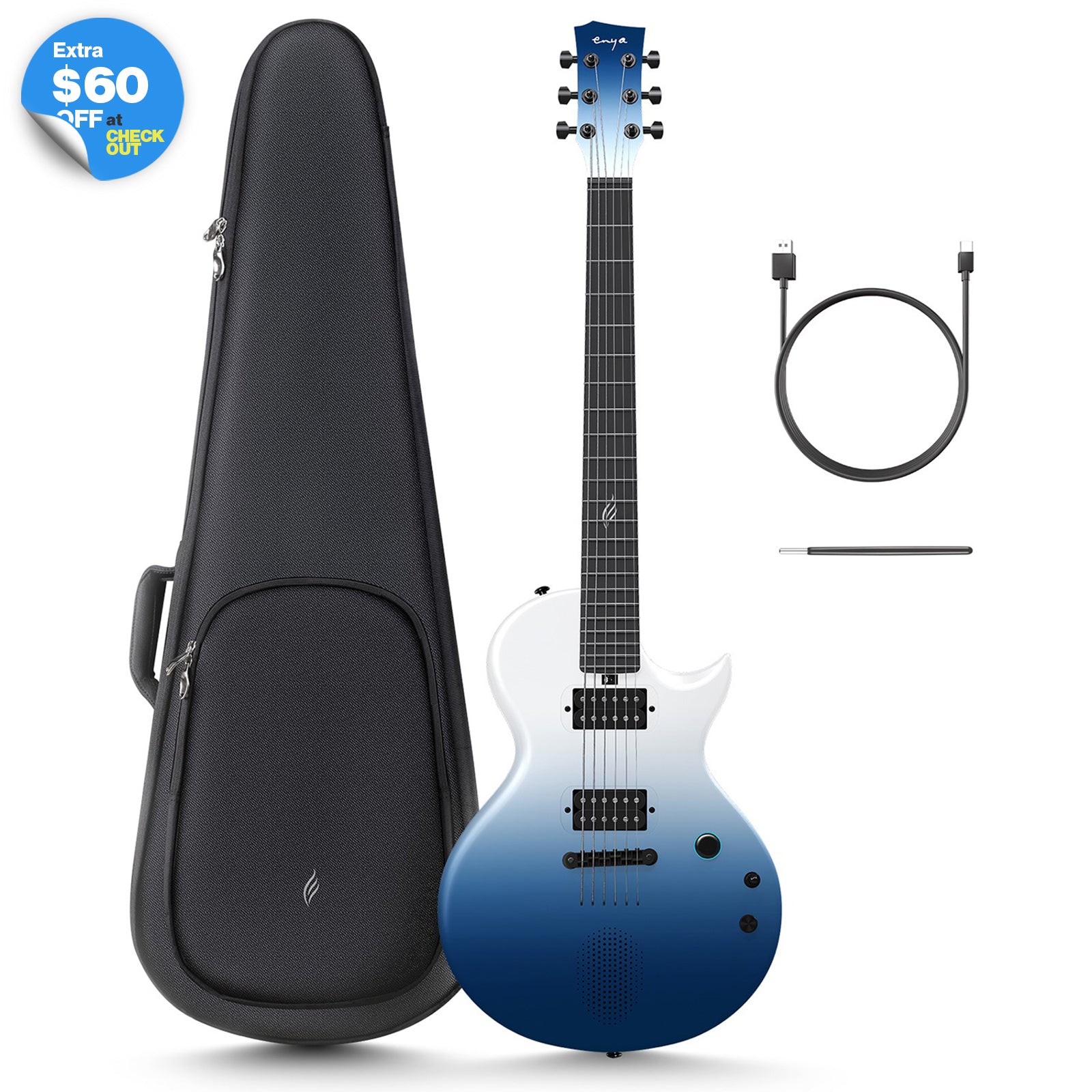 Nova Go Sonic : Carbon Fiber Smart Electric Guitar
