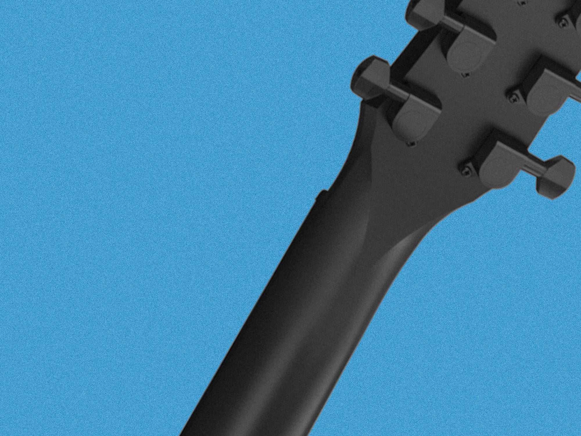 The pic shows the cut design on the end of Nova Go Sonic neck, easy to performance on the anywhere of fretboard.