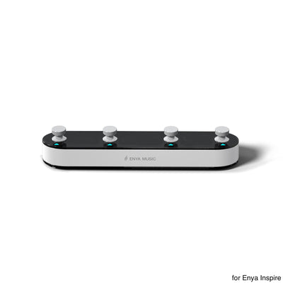 Black and White guitar footswitch pedal with 'Enya Music' branding on a white background