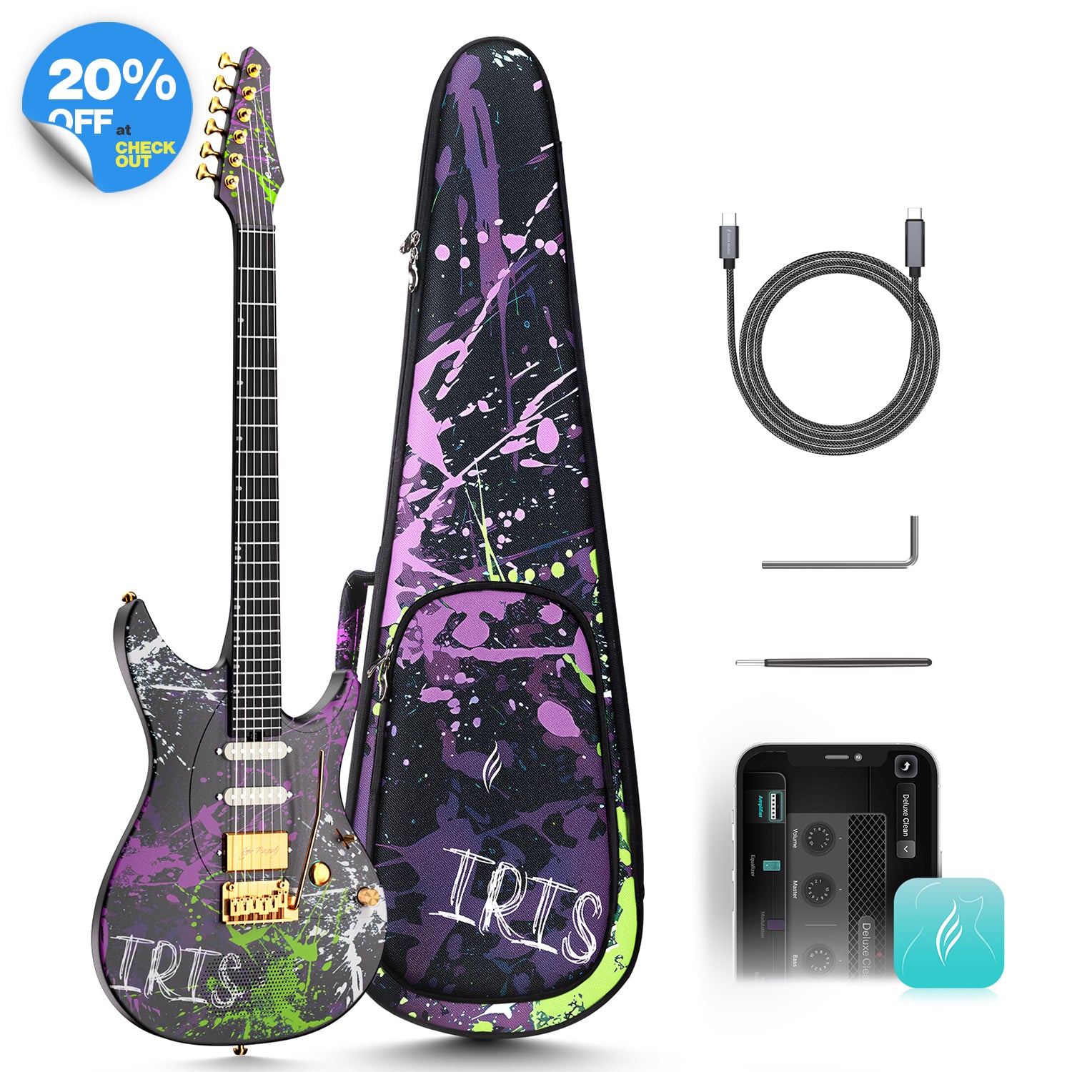 Enya Inspire: Carbon Fiber Super Strat Smart Guitar