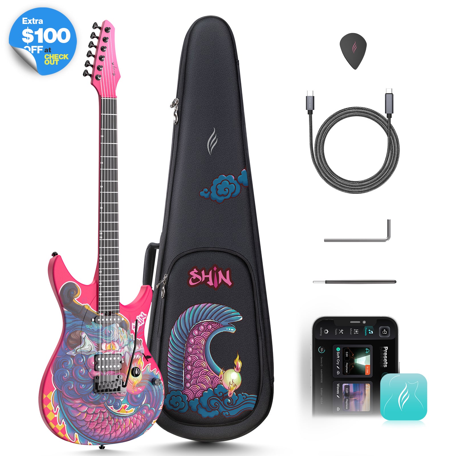 Enya Inspire: Carbon Fiber Super Strat Smart Guitar