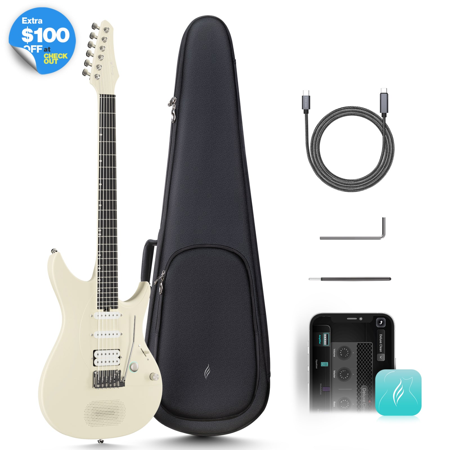 Enya Inspire: Carbon Fiber Super Strat Smart Guitar Enya Inspire: Carbon Fiber Super Strat Smart Guitar